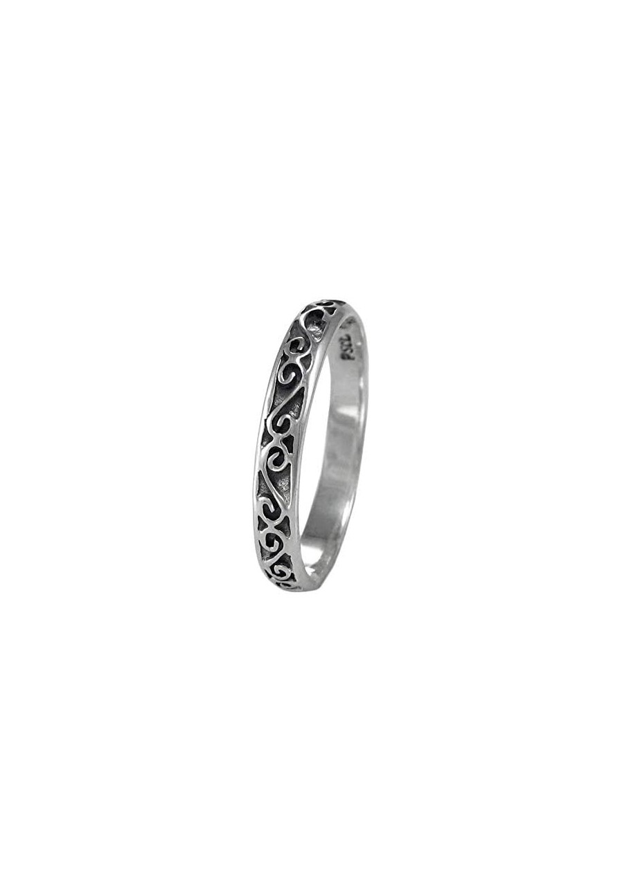 Narrow Sterling Silver Celtic Motif Band Ring (Size 4-15) $20.70 Bands