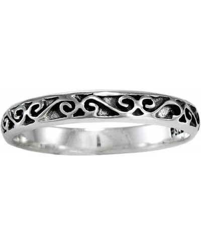 Narrow Sterling Silver Celtic Motif Band Ring (Size 4-15) $20.70 Bands