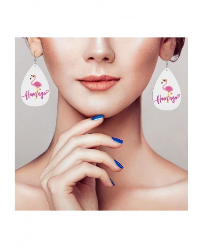 beautiful Faux Leather Earrings For Women Dangle Lightweight Teardrop Earrings $9.68 Drop & Dangle