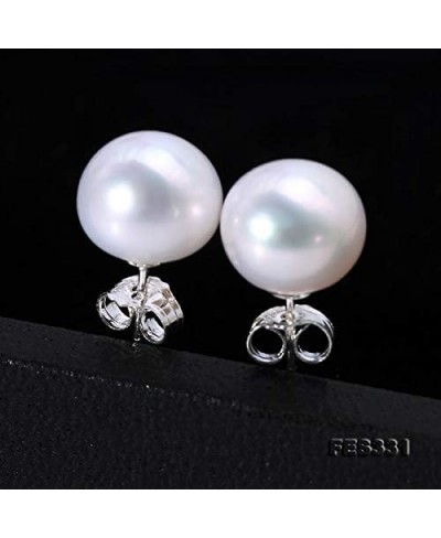 Earrings 9mm White Freshwater Pearl Studs Earrings $21.77 Stud