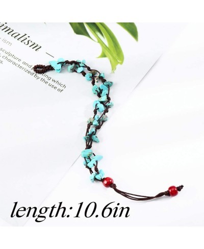 Boho Turquoise Anklet Blue Ankle Bracelet Beach Foot Chain Jewelry for Women and Girls $9.98 Anklets
