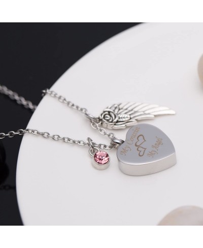 Cremation Urn Jewelry My Cousin My Angel Angel Wings Birthstone Memorial Ash Keepsake Necklace $20.91 Pendant Necklaces