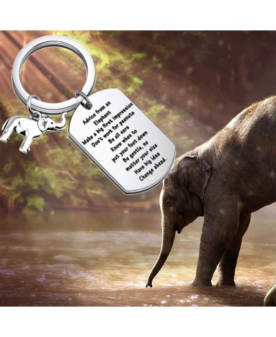 Advice from an Elephant Keychain Inspirational Elephant Gifts Elephant Lover Gifts $9.31 Pendants & Coins