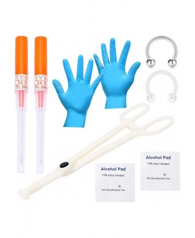 Nose Piercing Kit with Nose Rings Nose Piercing Gun at Home Nose Piercing Kit Needles Nose Percinging Kit Silver Gold $8.75 P...