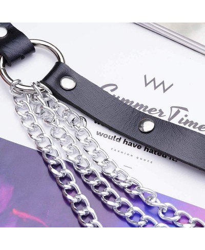 Leather Body Chain Belt Punk Black Body Chain Party Body Waist Belt Body Accessory for Women and Girls (4) $15.54 Body Chains