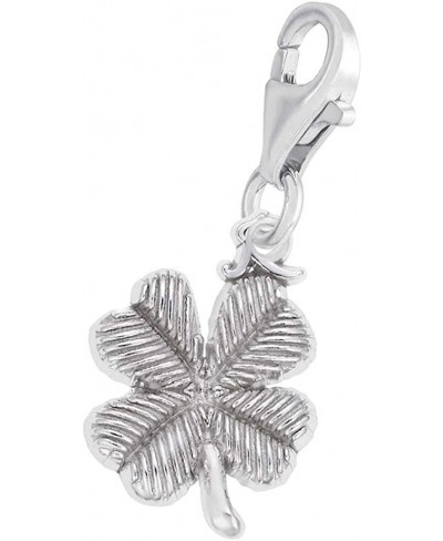 Four Leaf Clover Charm with Lobster Clasp $21.24 Charms & Charm Bracelets