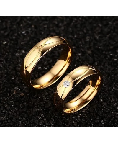 His or Hers Matching Set Real Love Titanium Stainless Steel Couple Wedding Band Set in a Gift Box $7.61 Wedding Bands