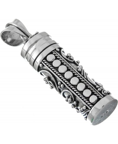 925 Sterling Silver Locket Pillbox Prayer Box Handmade Pendant $40.85 Pendants & Coins