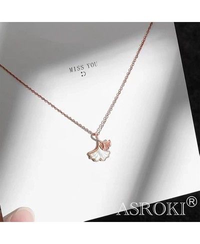 925 Sterling Silver Necklace Pendant Necklace for Women Ginkgo Leaf Necklace Jewelry Delicate Simplicity Gifts for Women/Girl...