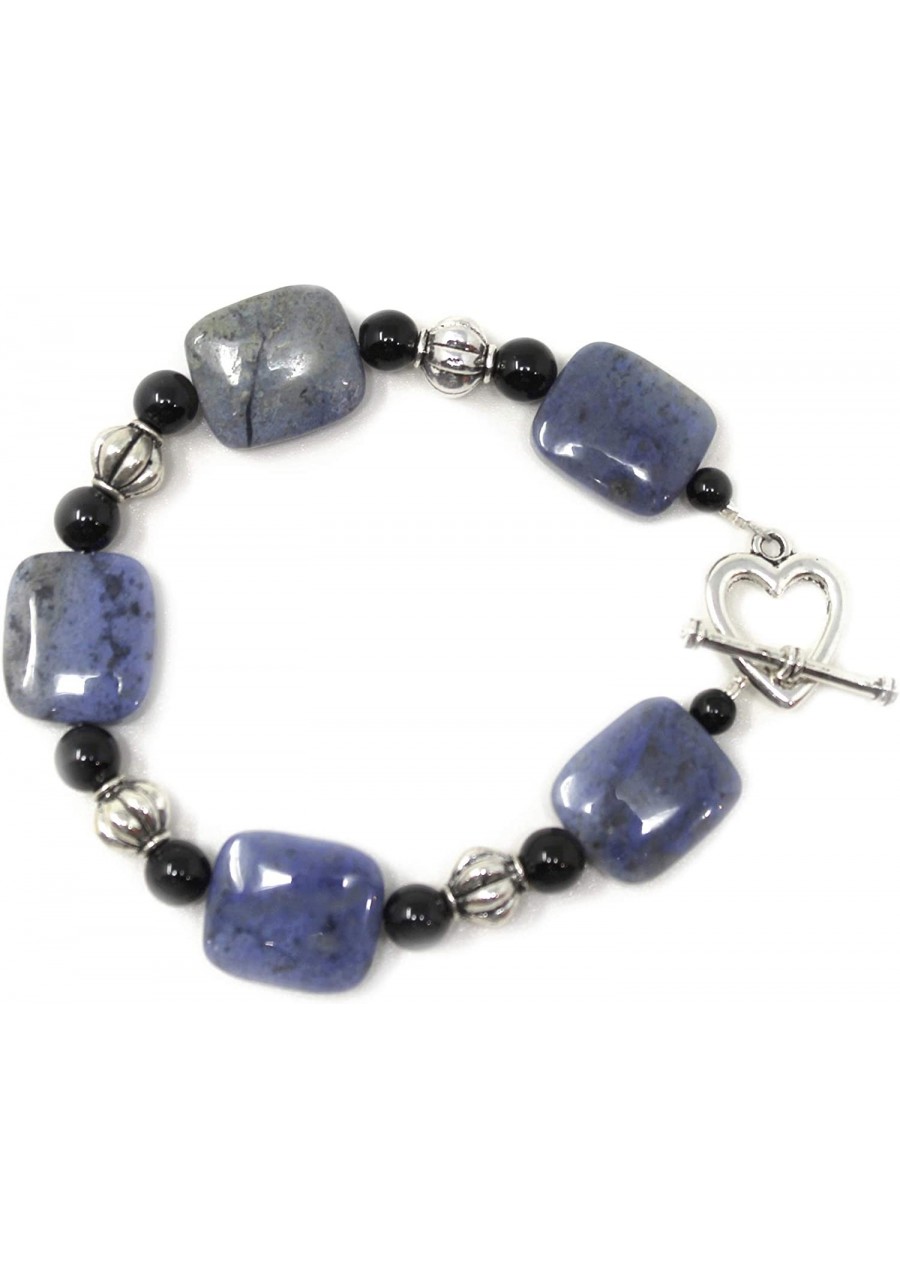 Denim Girl" Natural Blue Dumortierite Bracelet 7.5 Inches $32.06 Strand