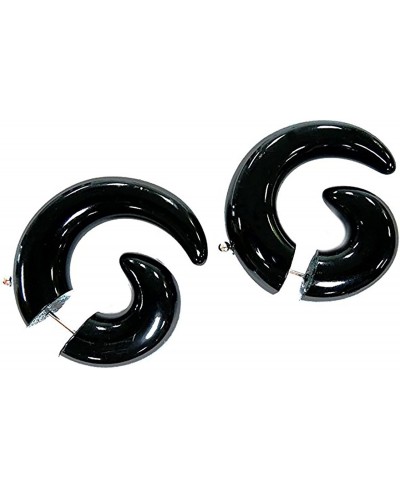 FP-567 Acrylic Fake Ear Plugs tapers - Cheaters stretchers Black Spiral- Sold as Pair $14.40 Faux Body Piercing Jewelry