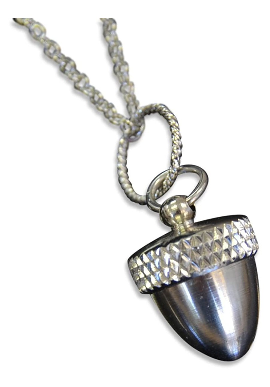Stainless Steel Acorn Capsule Pendant Necklace - Screw Top Cremation Ashes Jewelry $41.70 Lockets