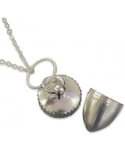 Stainless Steel Acorn Capsule Pendant Necklace - Screw Top Cremation Ashes Jewelry $41.70 Lockets