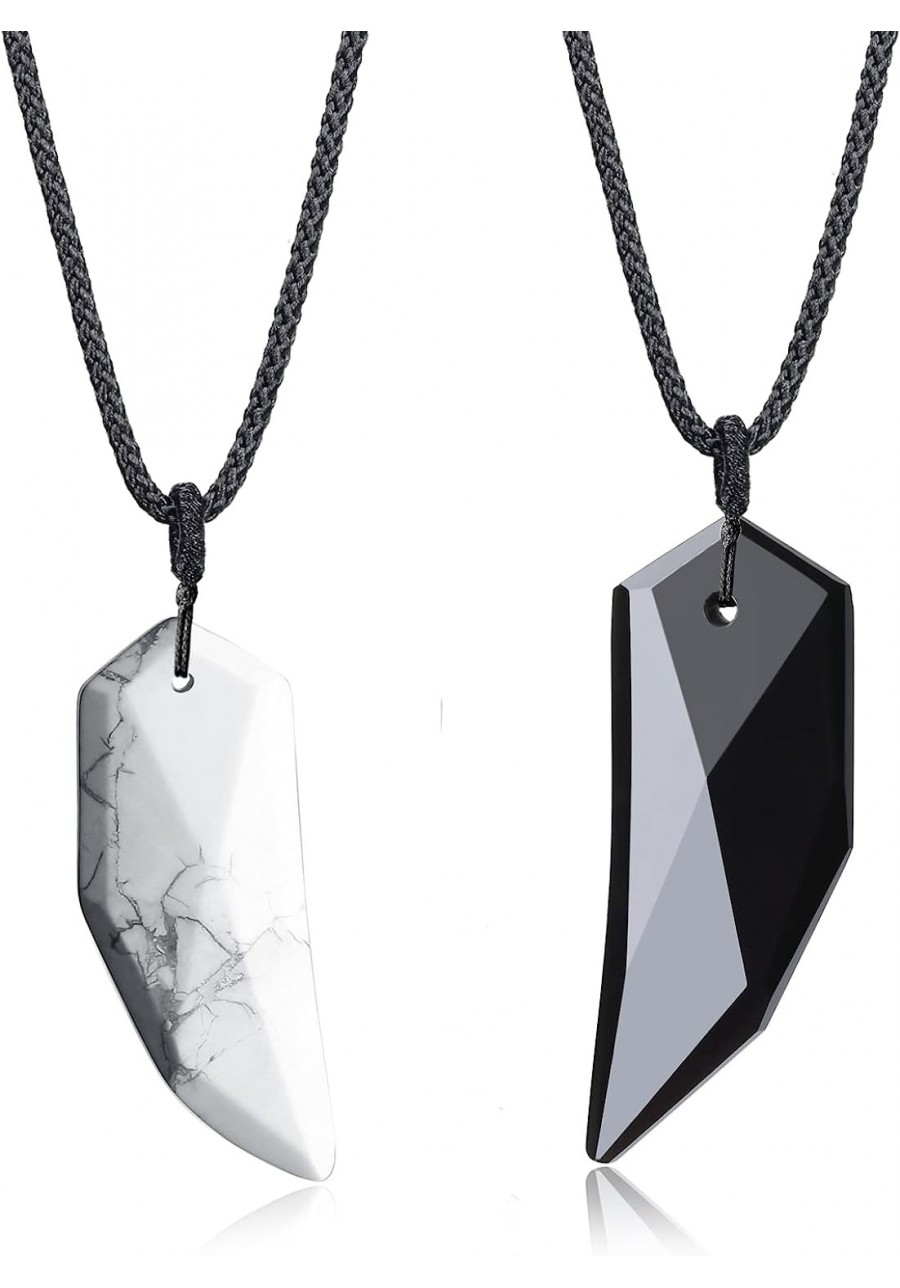 Wolf Wooth Stone Matching Couples Pendant Necklaces $25.22 Pendant Necklaces
