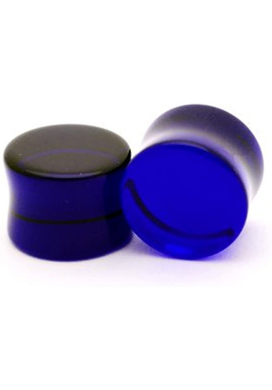 Blue Sapphire Glass Plugs - 7/16 Inch - 11mm - Sold As a Pair $9.59 Piercing Jewelry