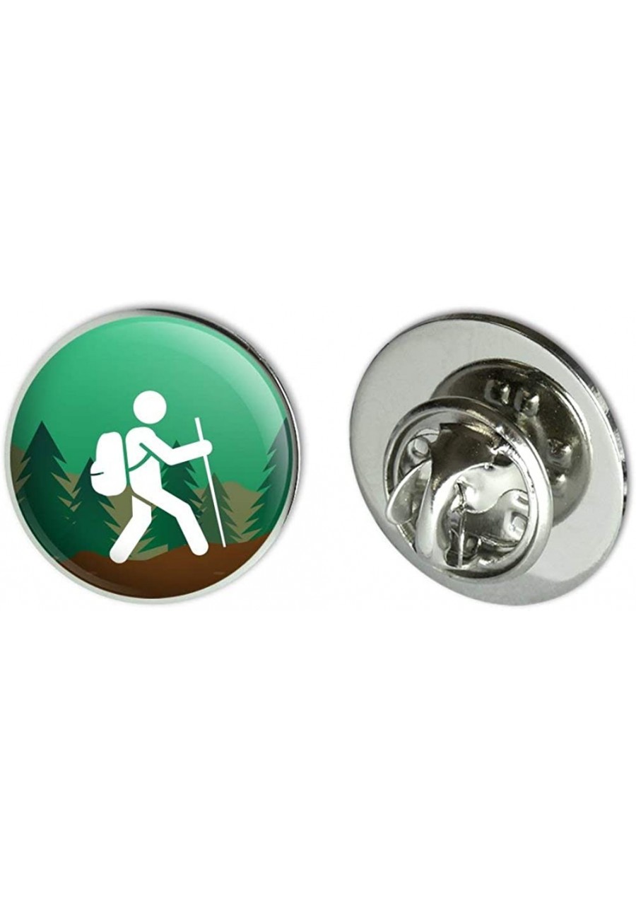 Hiker Hiking Symbol Mountain Nature Metal 0.75" Lapel Hat Pin Tie Tack Pinback $13.13 Brooches & Pins