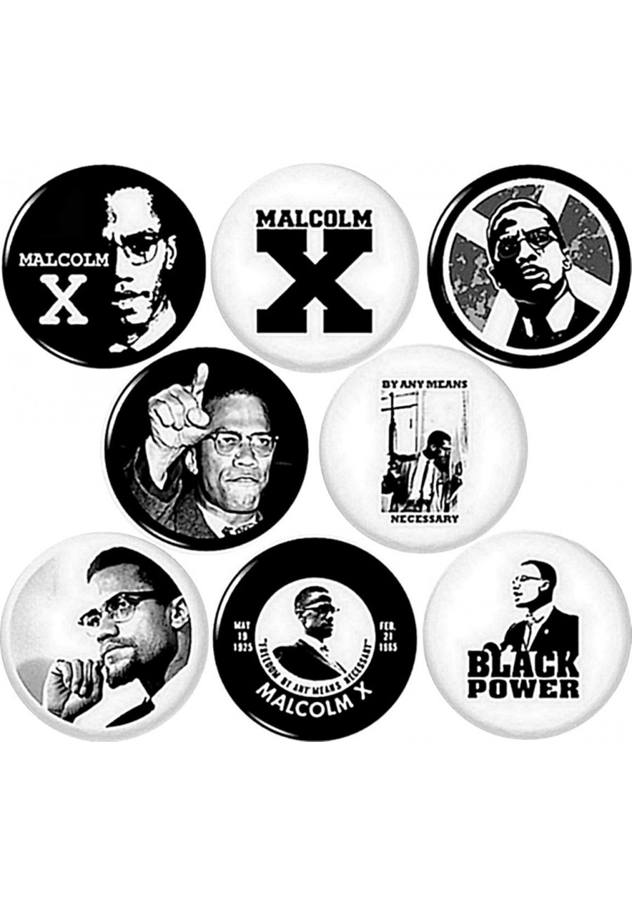 Malcolm X 8 NEW 1 inch pins button badge panthers Black Power BLACK LIVES MATTER $14.78 Brooches & Pins