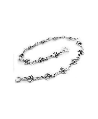 Sterling Silver Celtic Sun Knot Cross 7" Link Bracelet $34.65 Link
