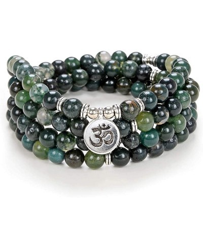 Yoga Symbol 8mm Mala Beads Bracelet 108 Spiritual Necklace Meditation Accessories Jewelry for Women Men Gifts $24.36 Strand