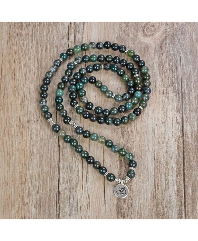 Yoga Symbol 8mm Mala Beads Bracelet 108 Spiritual Necklace Meditation Accessories Jewelry for Women Men Gifts $24.36 Strand