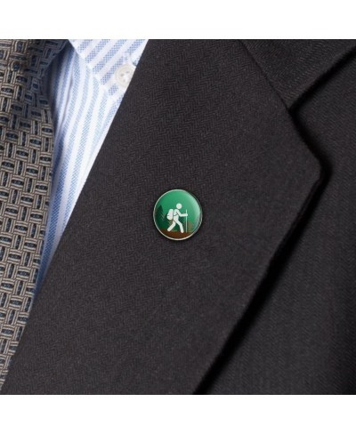 Hiker Hiking Symbol Mountain Nature Metal 0.75" Lapel Hat Pin Tie Tack Pinback $13.13 Brooches & Pins