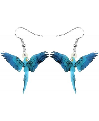 Acrylic Macaws Parrot Earrings Blue Bird Dangle Drop Jewelry For Women Girls Nice Gift $8.68 Drop & Dangle