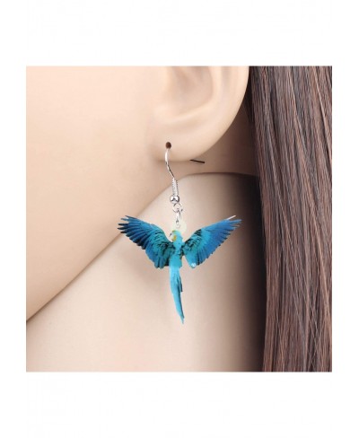 Acrylic Macaws Parrot Earrings Blue Bird Dangle Drop Jewelry For Women Girls Nice Gift $8.68 Drop & Dangle