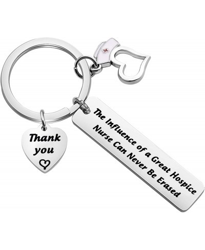 Hospice Nurse Gift Nurse Thank You Gift The Influence of A Great Hospice Nurse Can Never Be Erased Keychain $11.25 Pendants &...