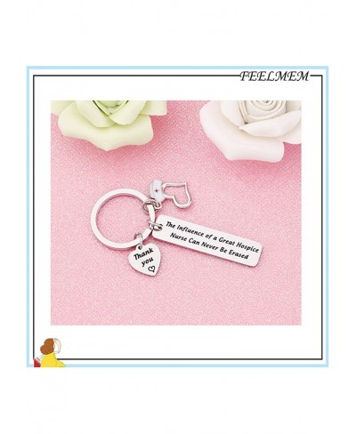 Hospice Nurse Gift Nurse Thank You Gift The Influence of A Great Hospice Nurse Can Never Be Erased Keychain $11.25 Pendants &...