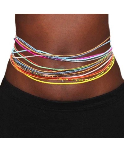 10PCS Waist Beads for Women Colorful African Waist Bead Chains Beach Summer Body Jewelry Accessories $9.00 Body Chains