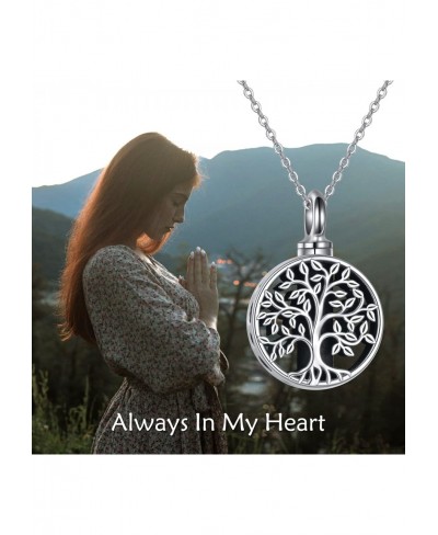 Tree of Life Urn Necklaces for Ashes Sterling Silver Tree of Life Cremation Jewelry for Ashes for Women $35.90 Pendant Necklaces