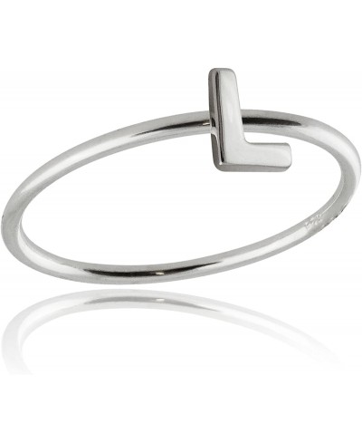 Sterling Silver Letter L Ring Sizes 5-10 Initials Words Stacking Bands $15.55 Bands