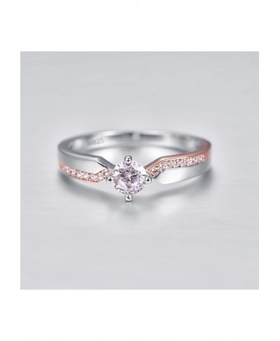 Simple 18K White Gold Plated Rings Cubic Zirconia Wedding Band Ring for Women $18.00 Wedding Bands