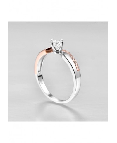 Simple 18K White Gold Plated Rings Cubic Zirconia Wedding Band Ring for Women $18.00 Wedding Bands