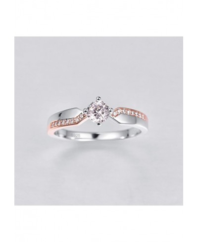 Simple 18K White Gold Plated Rings Cubic Zirconia Wedding Band Ring for Women $18.00 Wedding Bands