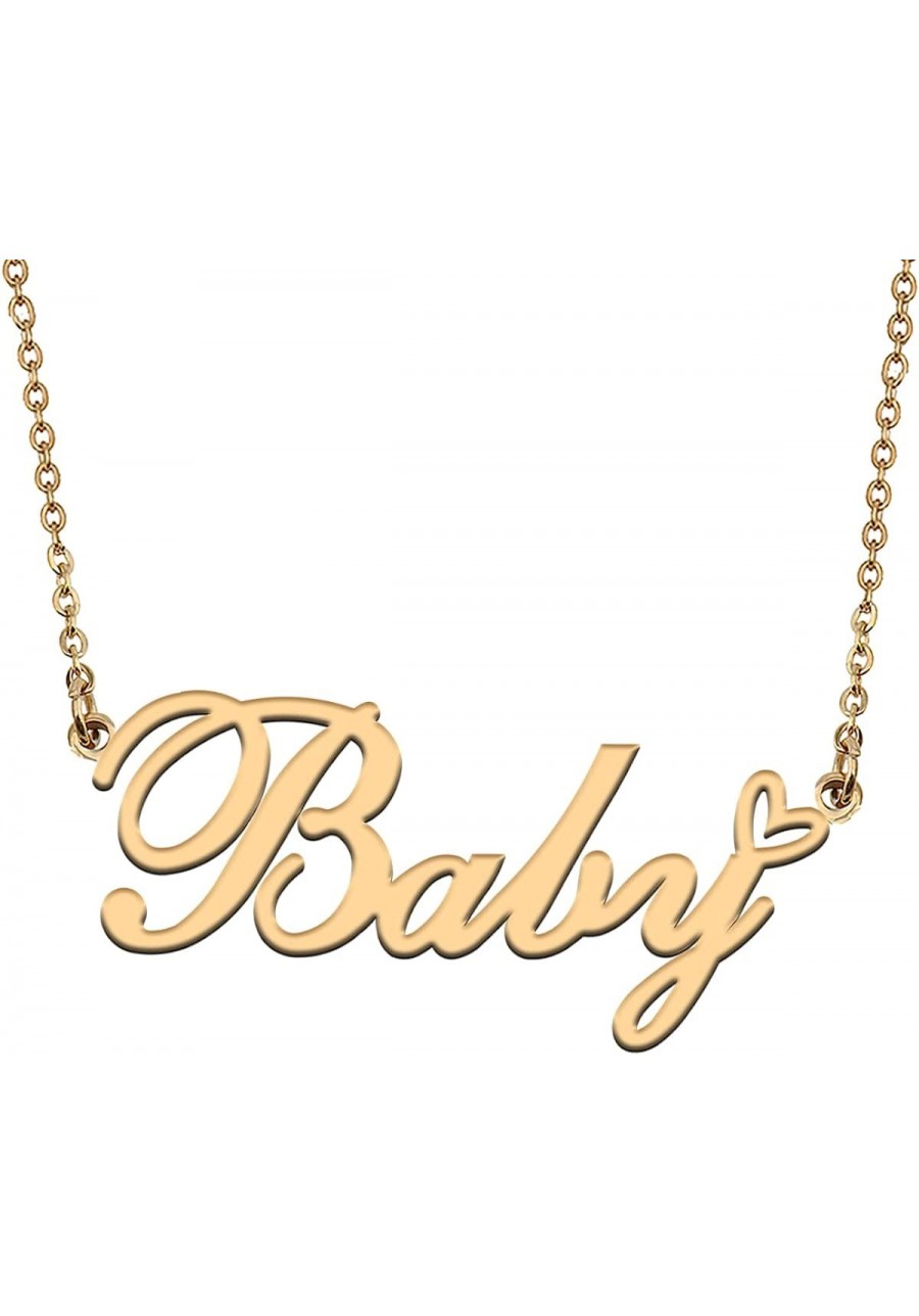 Personalized Custom Initial Pendant Name Necklaces for Women Girls in Gold Silver $10.92 Pendant Necklaces