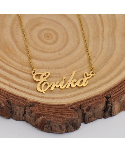 Personalized Custom Initial Pendant Name Necklaces for Women Girls in Gold Silver $10.92 Pendant Necklaces