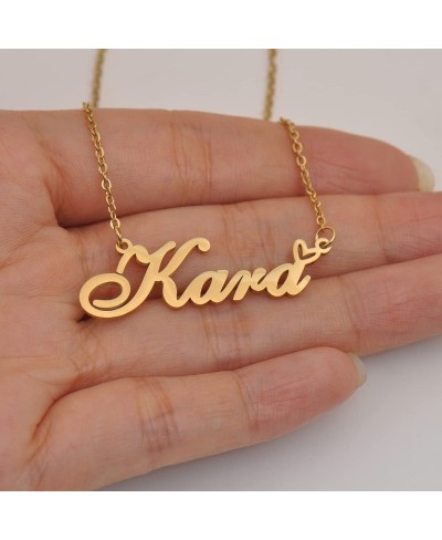 Personalized Custom Initial Pendant Name Necklaces for Women Girls in Gold Silver $10.92 Pendant Necklaces