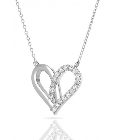 925 Sterling Silver Love Heart Collection Necklace & Earrings for Women Cubic Zirconia AAAAA Fine Jewelry Gifts for Women 18'...