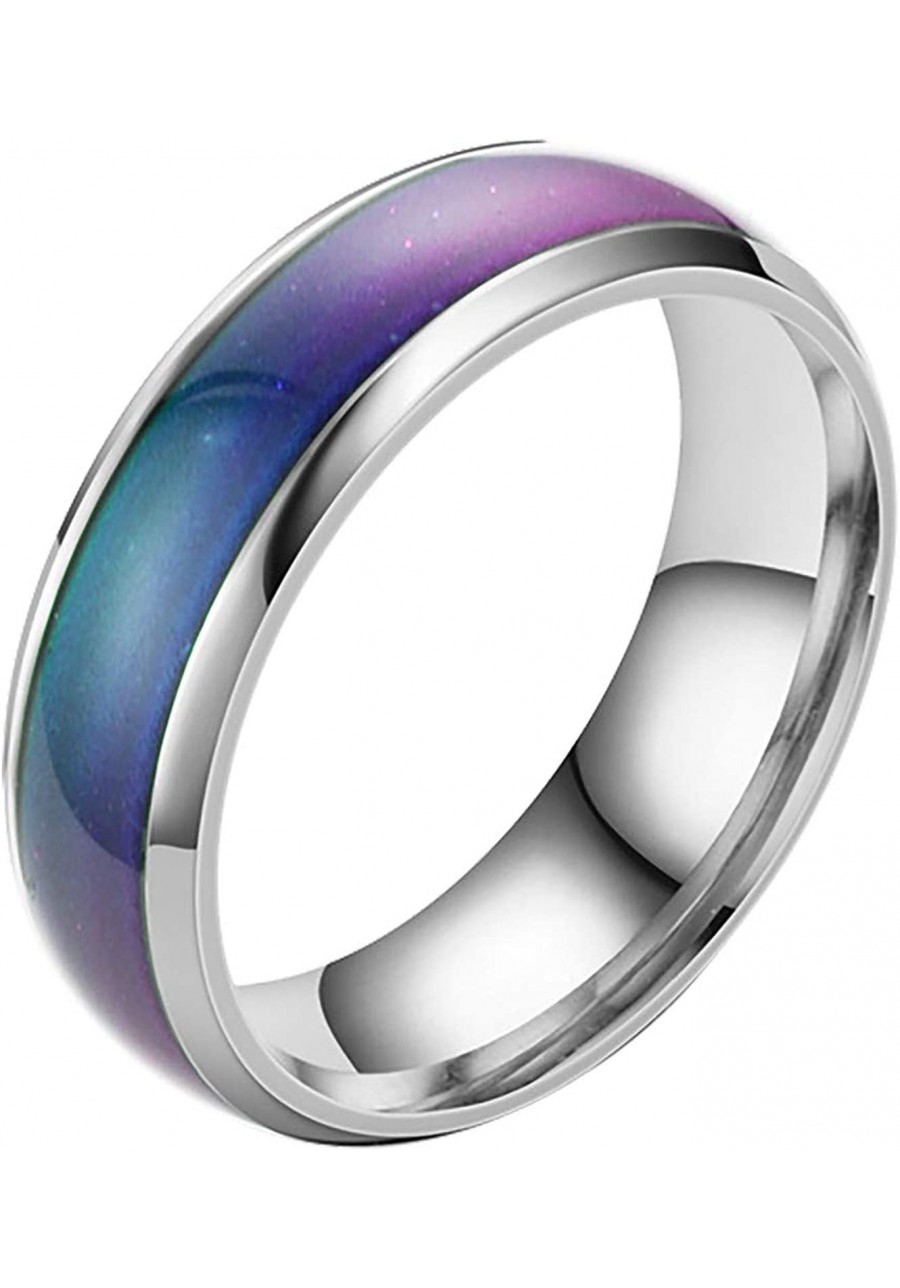 Stainless Steel Temperature Sensative Color Changing Wedding Band Mood Ring Color Changing Wedding Ring $7.85 Wedding Bands