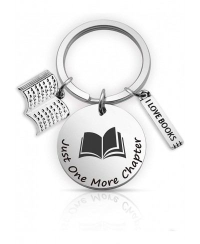 Book Lover Gift Just One More Chapter Book Lover Keychain Bookwarm Gift Writer Keychain Gift for Writers Librarian Gift Bibli...