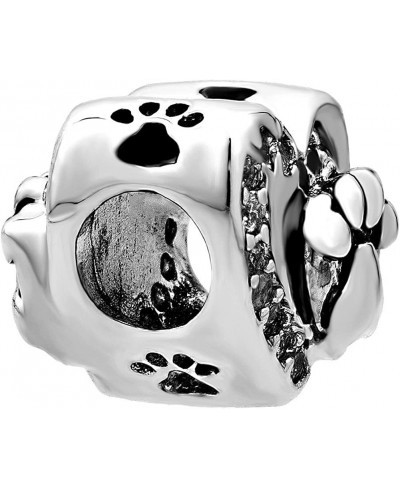 Heart Love Pet Cat/Dog Paw Print Charm Beads for charm Bracelets $14.74 Charms & Charm Bracelets