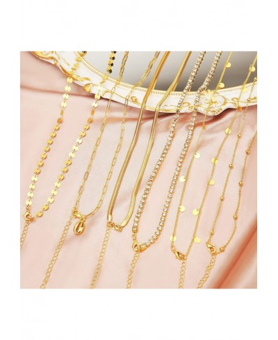 6pcs Beach Bikini Belly Body Chains 18K Gold Sexy Adjustable Waist Chain with Shells Charms Beads for Women and Girls Summer ...