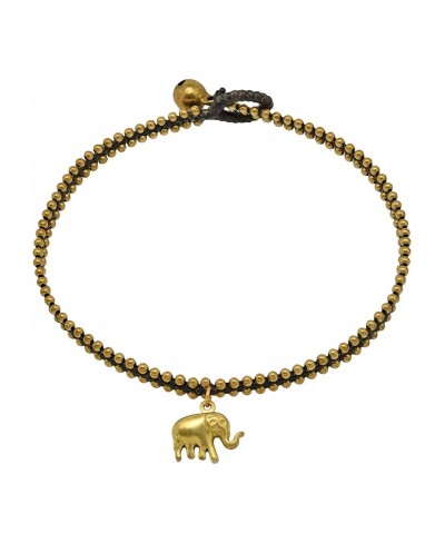 Tribal Thai Elephant Brass Beads Link Ankle Bracelet $16.62 Anklets