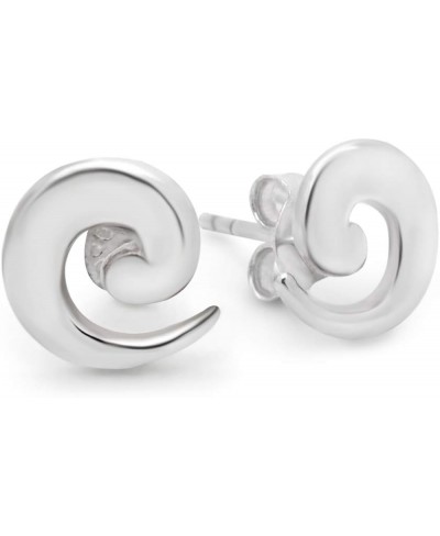925 Sterling Silver Spairal Stud Earrings $9.24 Stud