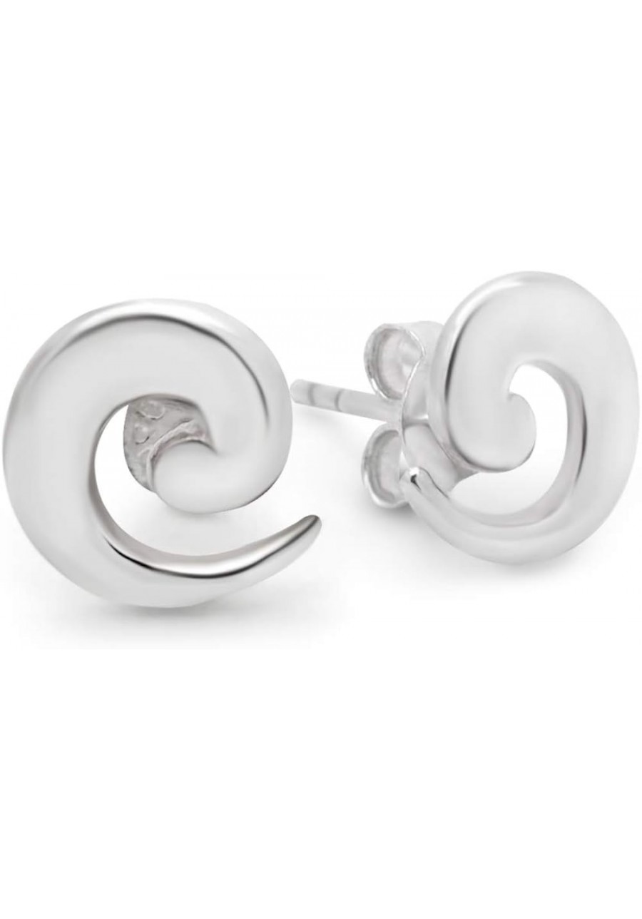 925 Sterling Silver Spairal Stud Earrings $9.24 Stud