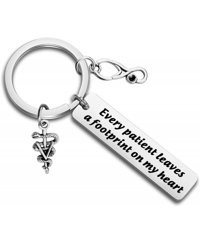 Veterinarian Keychain Vet Techs Gift Every Patient Leaves A Footprint $13.73 Pendants & Coins