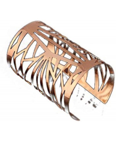 American Trend Style Rose Gold Tone Fashion Bangle Hollow-Carved Wear Bangle $7.58 Bangle