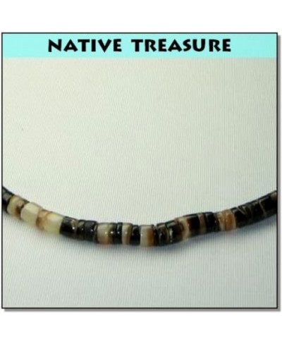 18" inch Mens/Womens Polished Brownlip Heishe Puka Shell Necklace - 5mm (3/16") - 18" Inch $11.91 Chokers