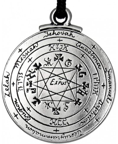 Pewter Pentacle of Solomon Pendant - 1.25 Inch Diameter $19.17 Pendants & Coins